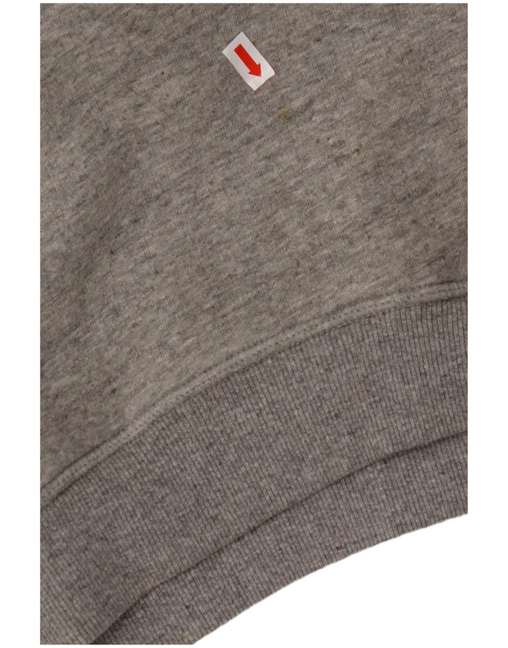 JACK WILLS Jersey con capucha extragrande para mujer UK 10 Small Grey Cotton