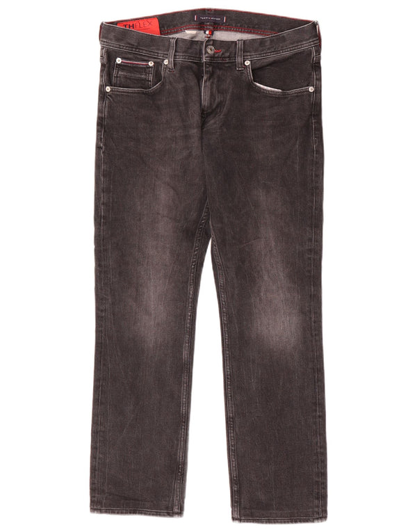 Tommy Hilfiger Vaqueros rectos para hombre W32 L29 Algodón gris