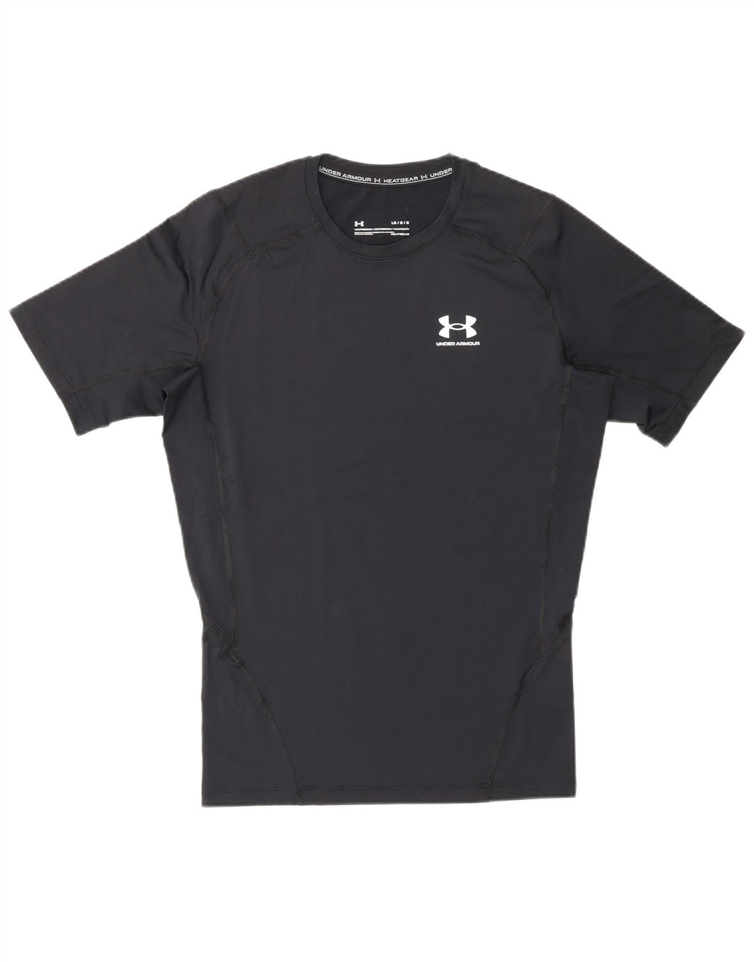 Under Armour Camiseta de compresión para hombre Top deportivo de poliéster negro grande