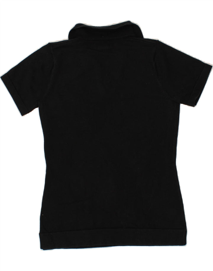 EDDIE BAUER Womens Polo Shirt UK 12 Medium Black Cotton Vintage Eddie Bauer and Second-Hand Eddie Bauer from Messina Hembry 