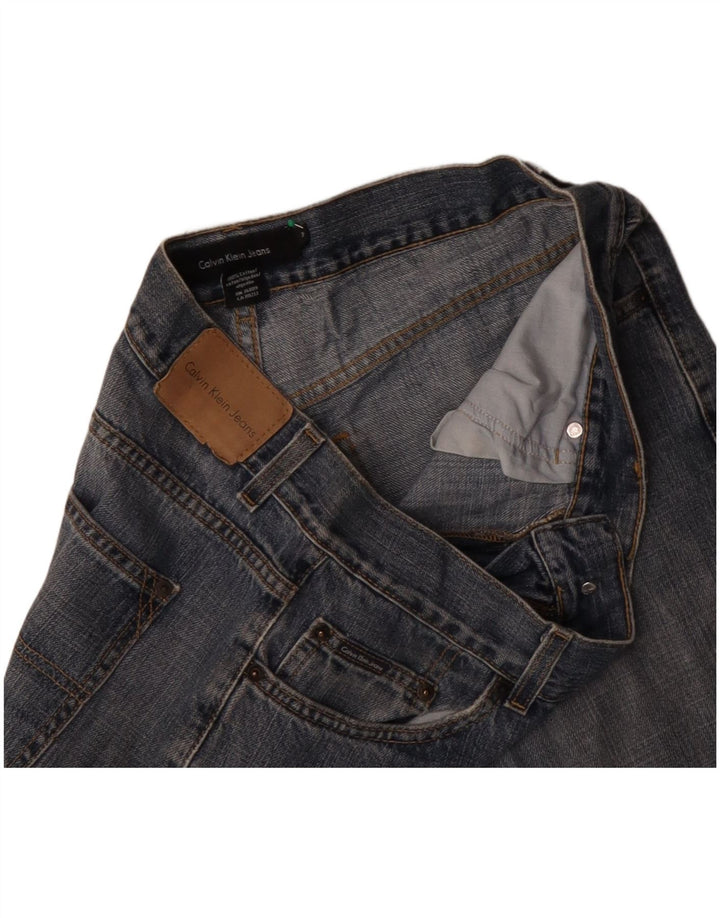 CALVIN KLEIN Vaqueros rectos para hombre W34 L30 Algodón azul