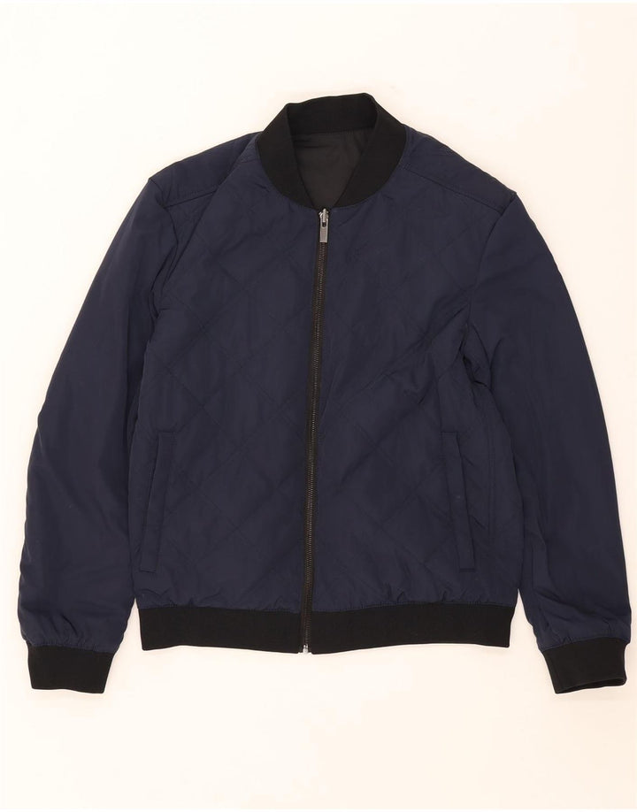 Hugo Boss Chaqueta reversible para hombre UK 36 Small Poliamida negra