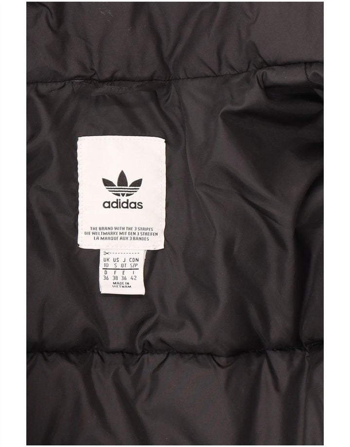 Adidas Chaqueta acolchada extragrande para mujer UK 10 Small Poliéster negro