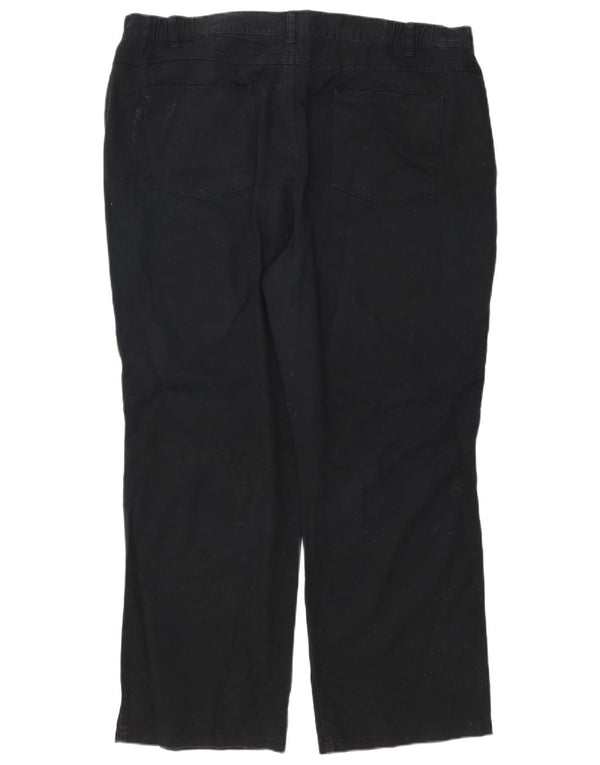 Marks & Spencer Pantalones Casuales Rectos para Mujer UK 22 3XL W42 L29 Negro