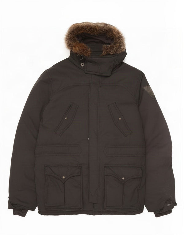Levi's Abrigo acolchado con capucha para hombre UK 42 XL Poliéster negro