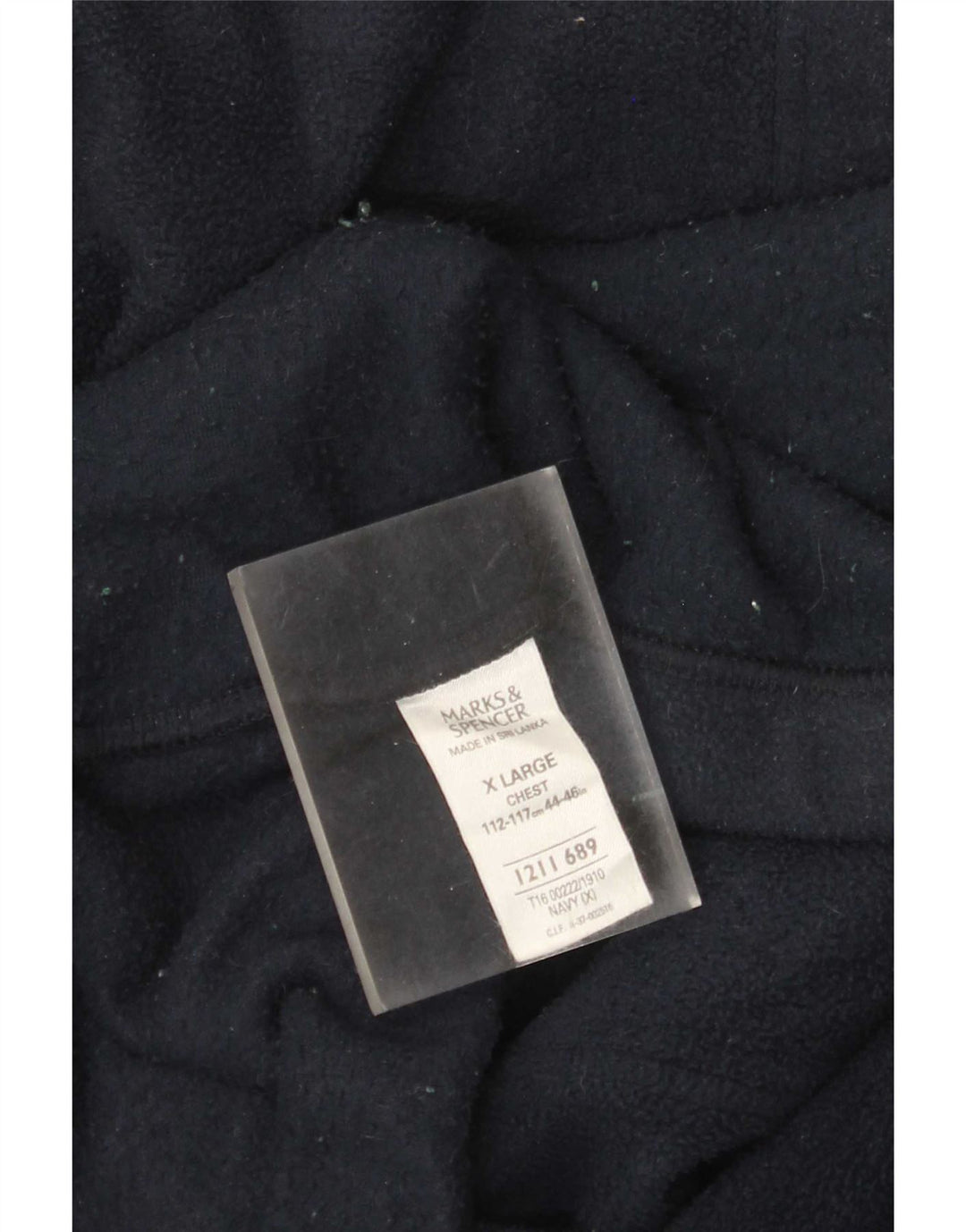 Marks & Spencer Chaqueta polar para hombre UK 44 XL Azul marino Poliéster