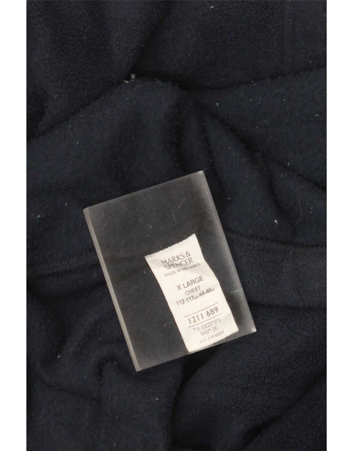 Marks & Spencer Chaqueta polar para hombre UK 44 XL Azul marino Poliéster