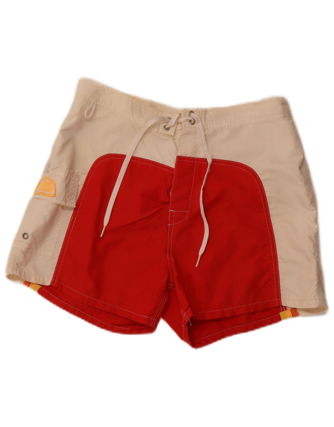 SUNDEK Bañador Hombre Mediano Rojo Color Block Nylon
