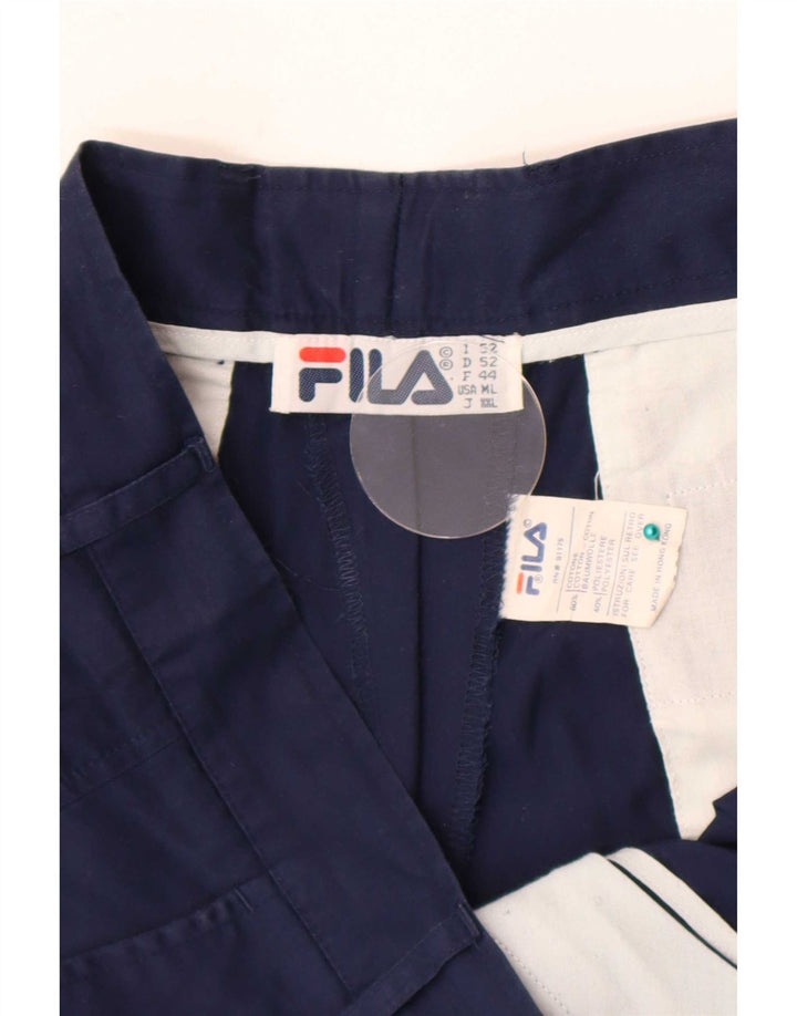 Fila Pantalones cortos chinos para mujer W34 Large Azul marino Algodón