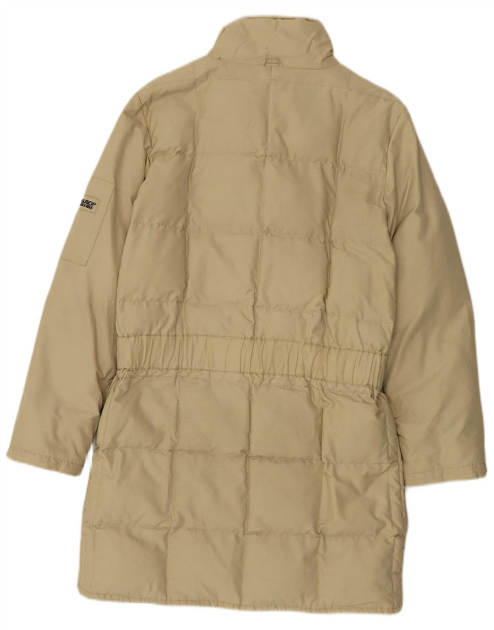 Woolrich Abrigo acolchado extragrande para mujer UK 10 Small Beige Nylon