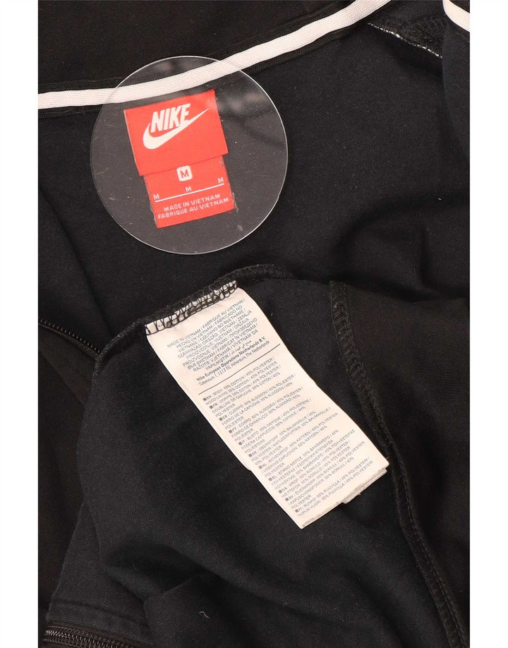 Nike - Sudadera con capucha y cremallera para hombre, tamaño mediano, algodón negro
