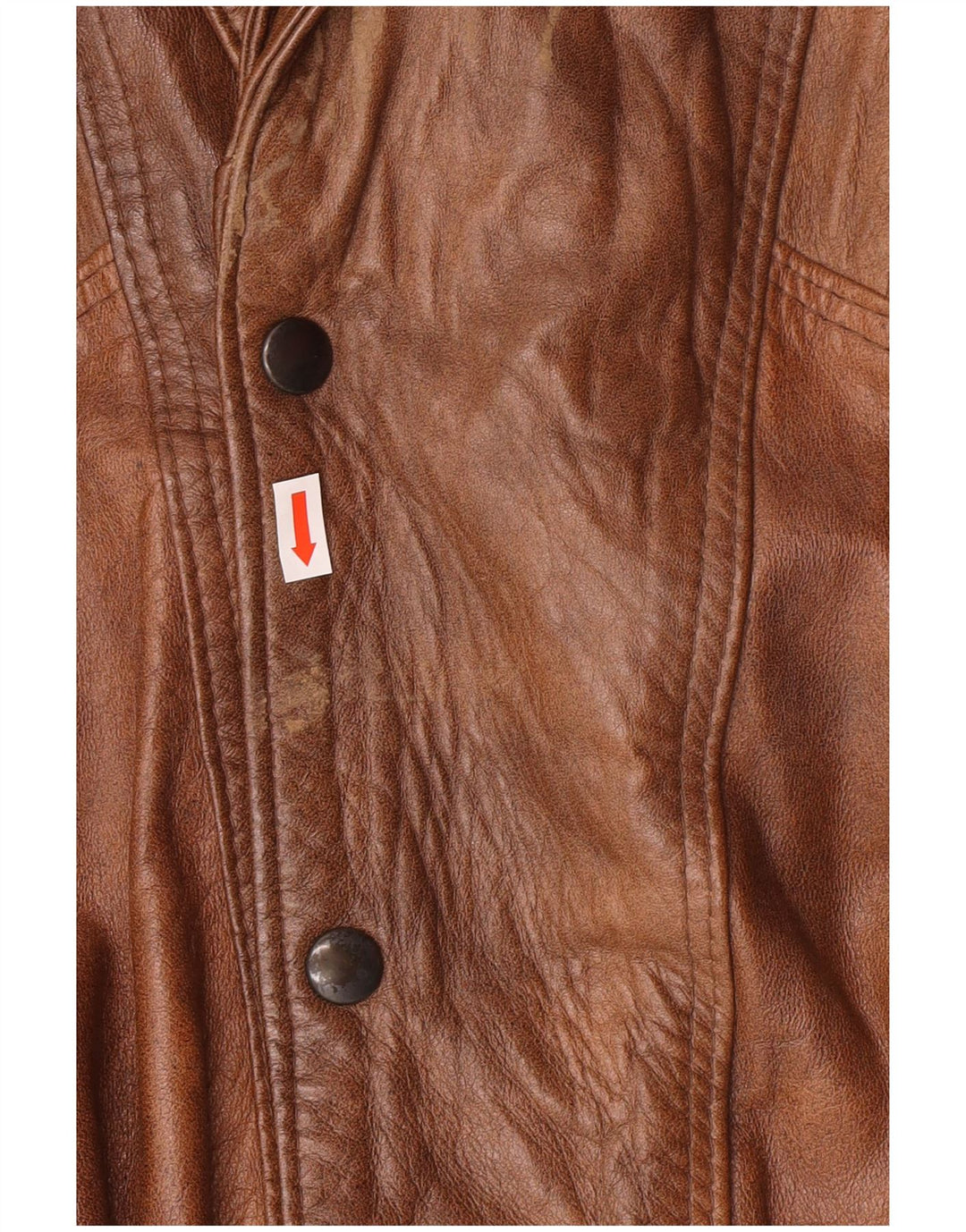 Vintage chaqueta de cuero para hombre Reino Unido 38 cuero marrón medio