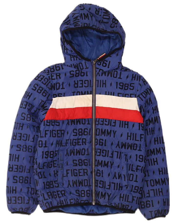 Tommy Hilfiger Chaqueta acolchada con gráfico para niños 12-13 años Grande Azul