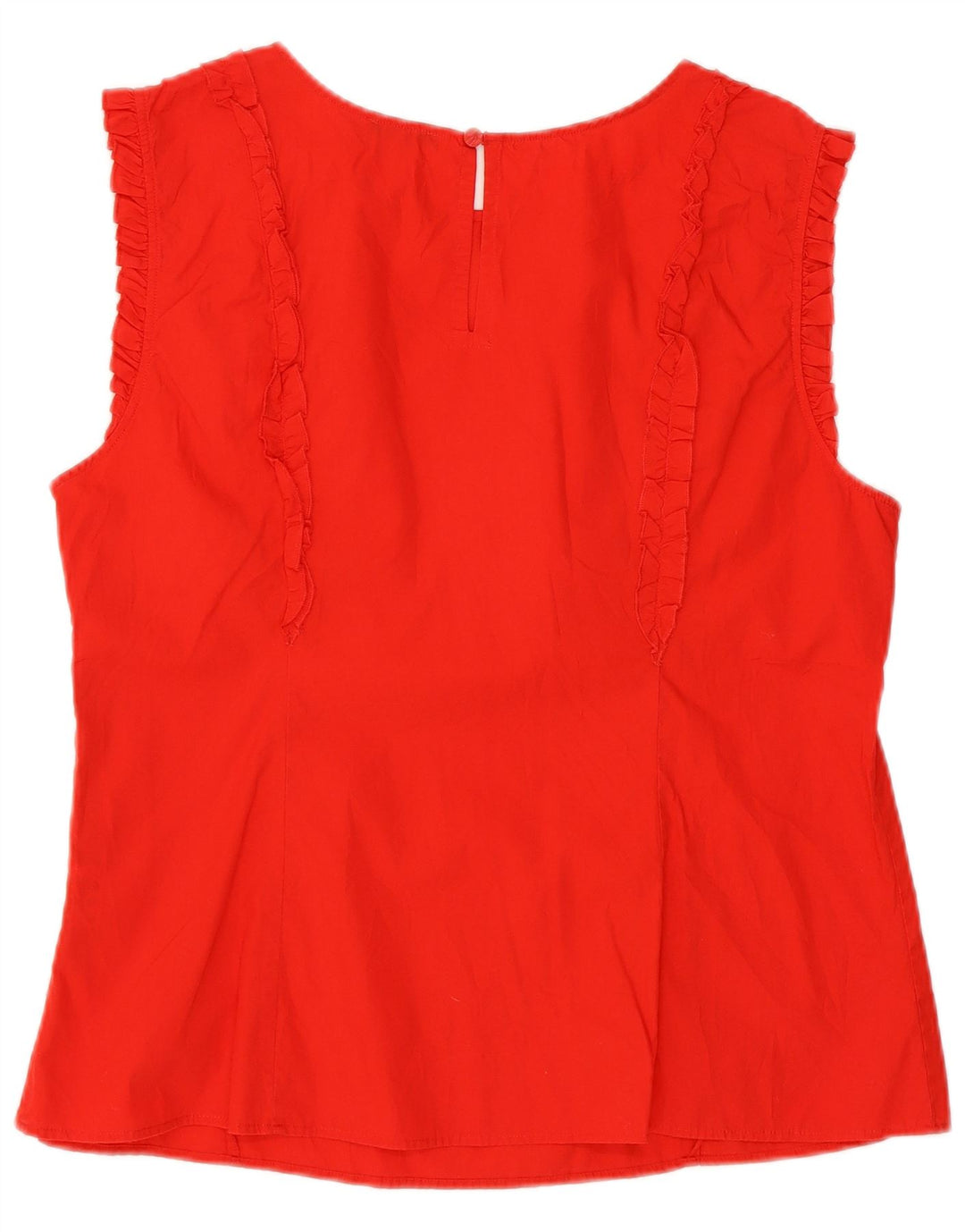 BENETTON Blusa sin mangas para mujer UK 40 XL Algodón rojo