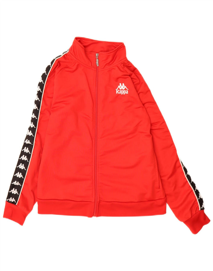 KAPPA Chaqueta superior de chándal con gráfico para mujer UK 40 Large Red Colourblock