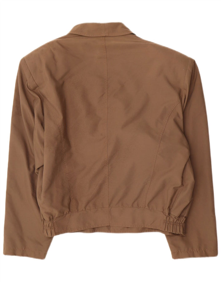 Mancini Chaqueta bomber de doble botonadura para hombre UK 42 XL Poliéster beige