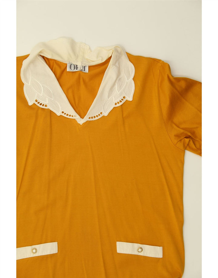 VINTAGE Womens Blouse Top IT 42 Medium Brown Cotton Vintage Vintage and Second-Hand Vintage from Messina Hembry 