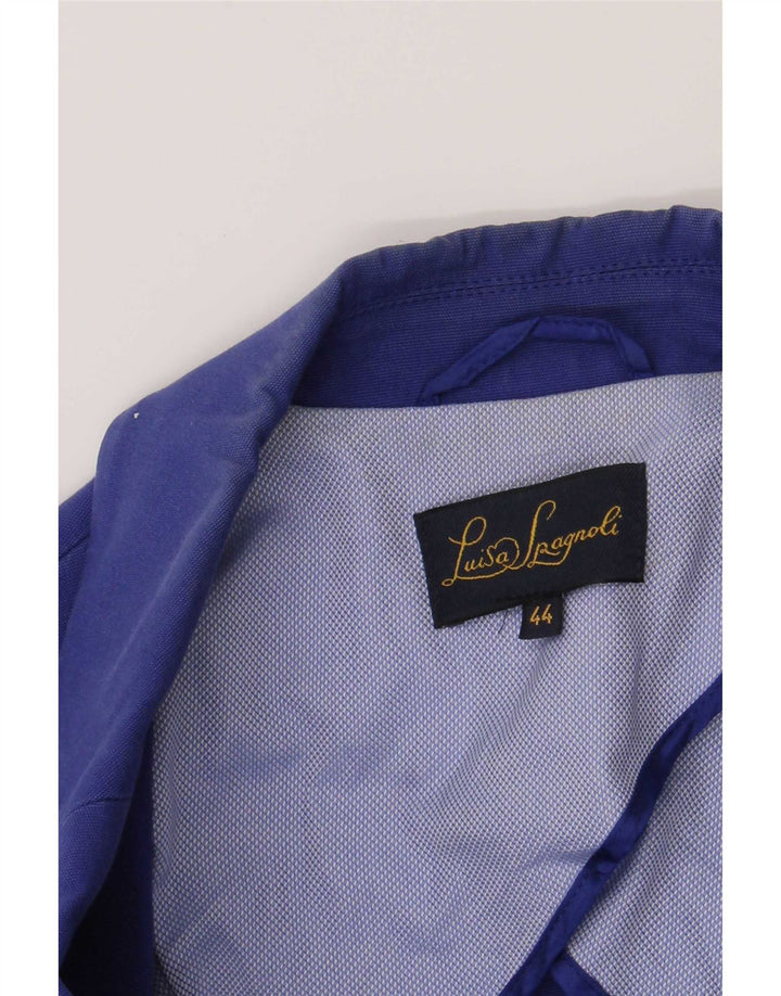 Luisa Spagnoli Chaqueta tipo blazer de 2 botones para mujer IT 44 Azul medio