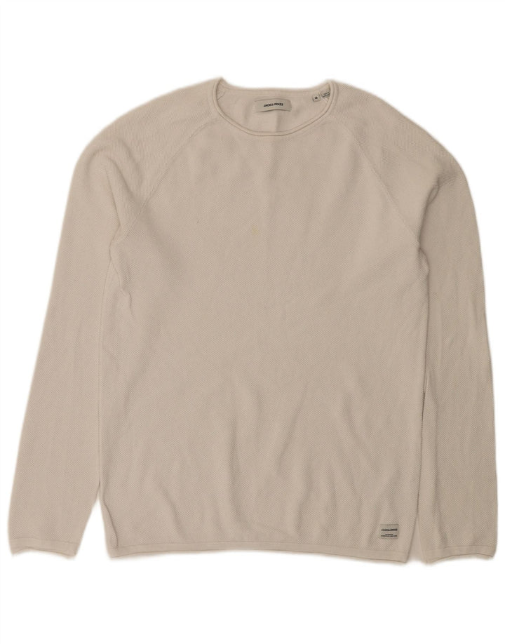 Jersey Jack & Jones Hombre con Cuello Barco de Algodón Blanco Mediano