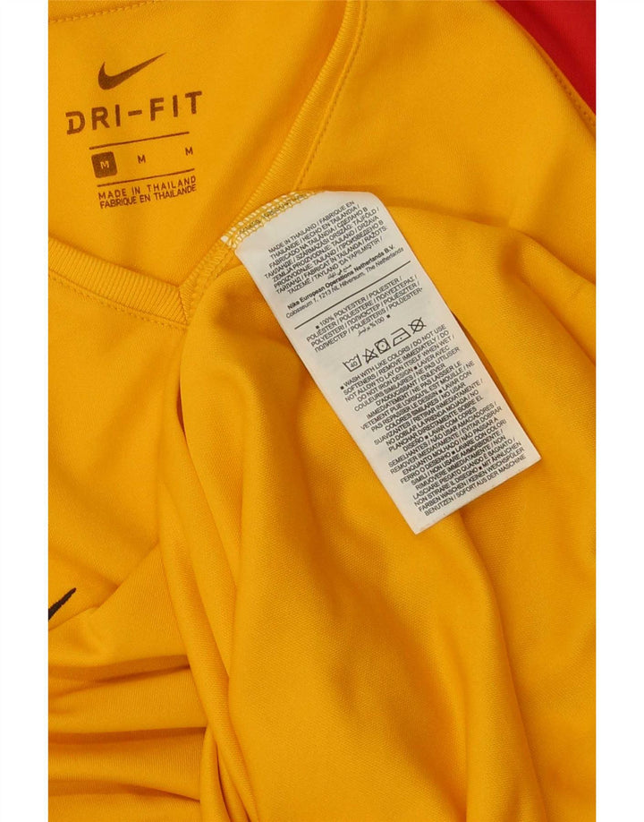 Camiseta Nike Dri Fit para hombre Poliéster color block amarillo medio