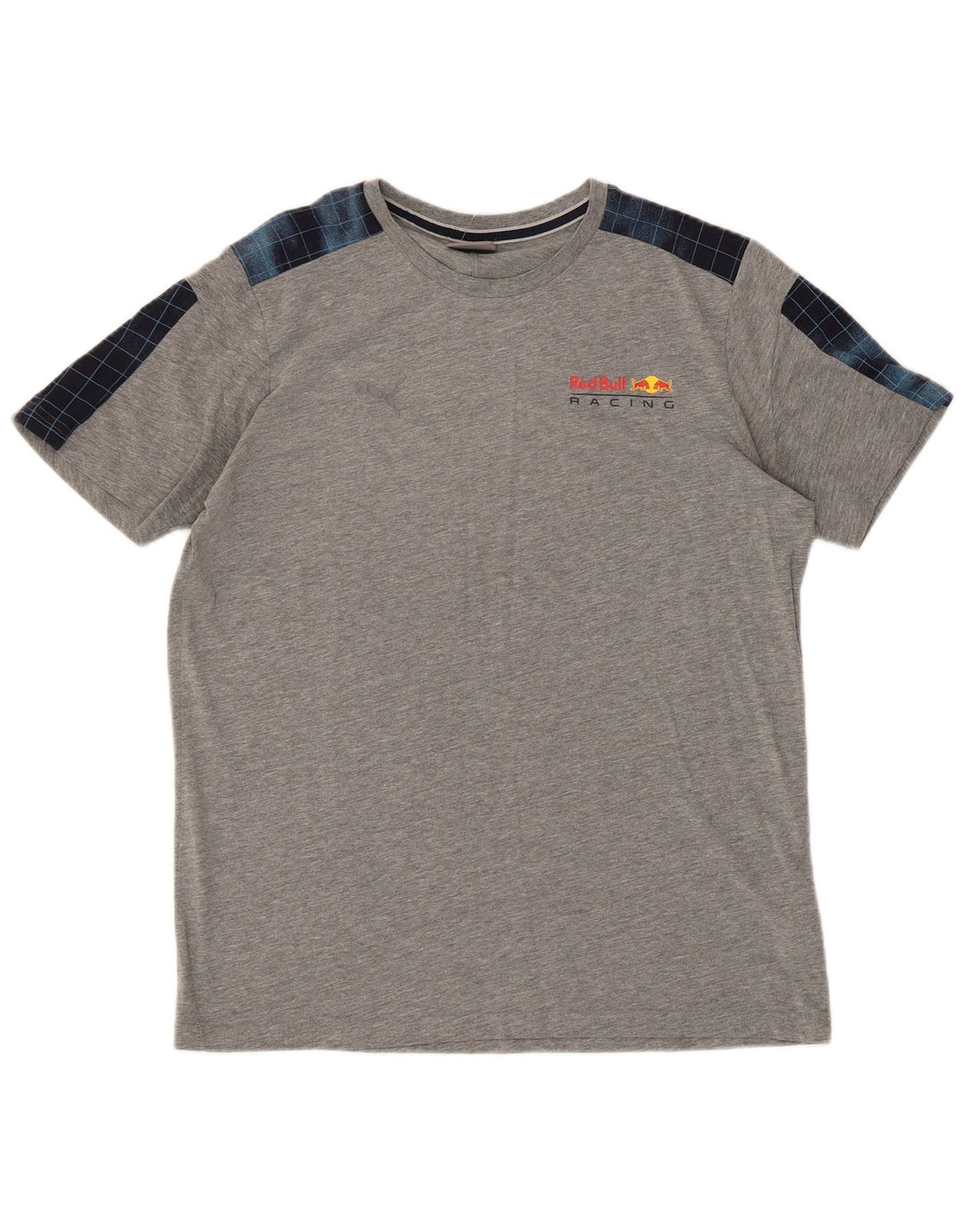 Camiseta Puma Hombre Top Algodón Colorblock Gris Medio