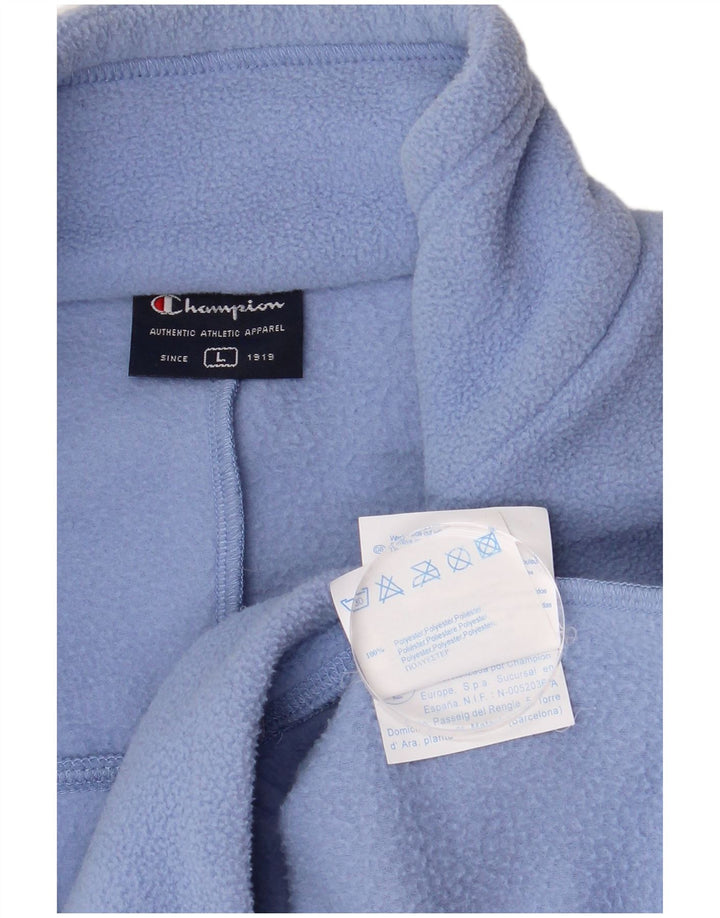 Champion Jersey De Forro Polar Con Cremallera Para Hombre Poliéster Azul Grande