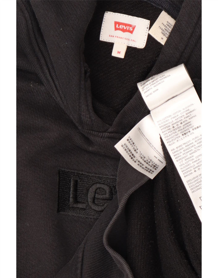 Levi's Hombre Sudadera Con Capucha Gráfica Jersey De Algodón Negro Mediano
