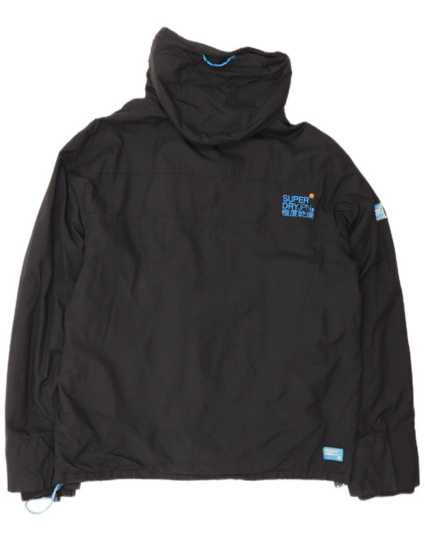 Superdry Chaqueta cortavientos Sherpa con capucha Windcheater para hombre UK 44 2XL Negro