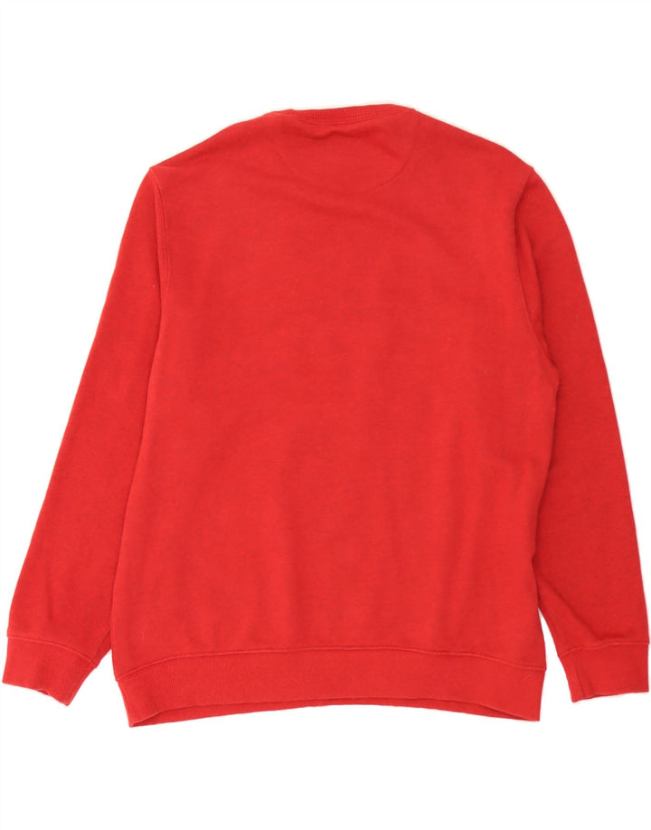 IZOD Mens Sweatshirt Jumper Large Red Colourblock Cotton Vintage Izod and Second-Hand Izod from Messina Hembry 