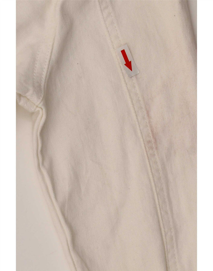 Lee Womens Riders Denim Jacket UK 10 Pequeño Algodón Blanco