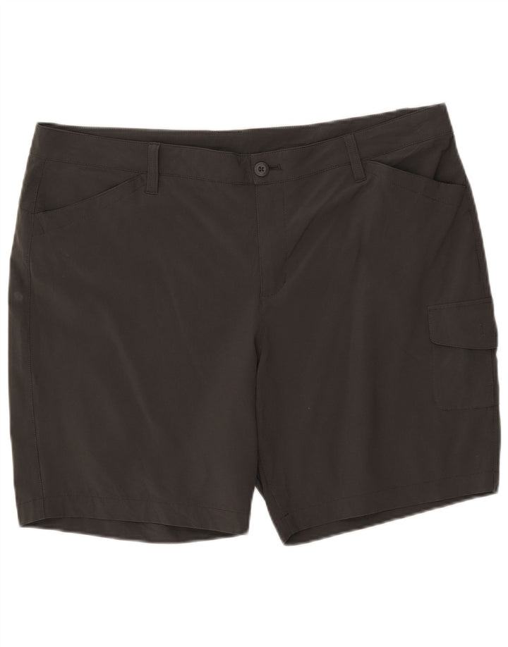 Eddie Bauer Pantalones cortos cargo para mujer US 18 2XL W40 Poliéster gris