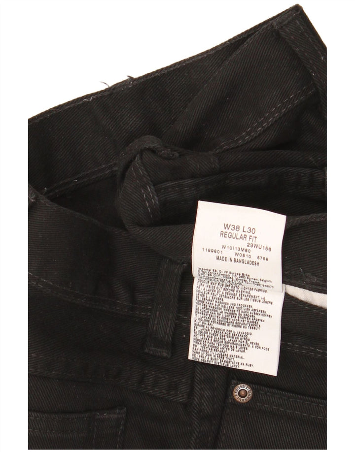 Wrangler Vaqueros rectos de corte regular para hombre W38 L30 Algodón negro