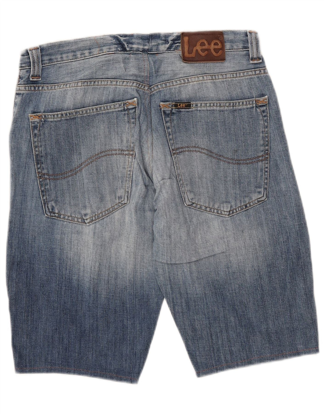 LEE Mens Flint Denim Shorts W32 Algodón Azul Medio