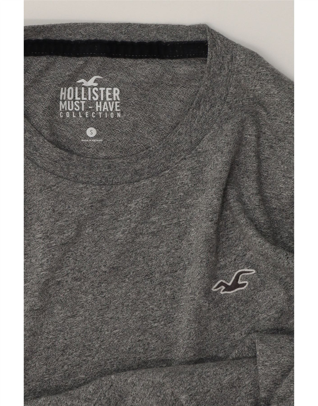 Camiseta Hollister Hombre Top Small Gris Moteado