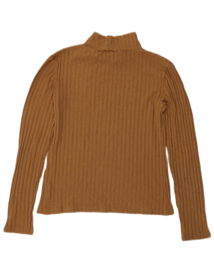 Topshop Top corto para mujer de manga larga UK 8 Small Brown