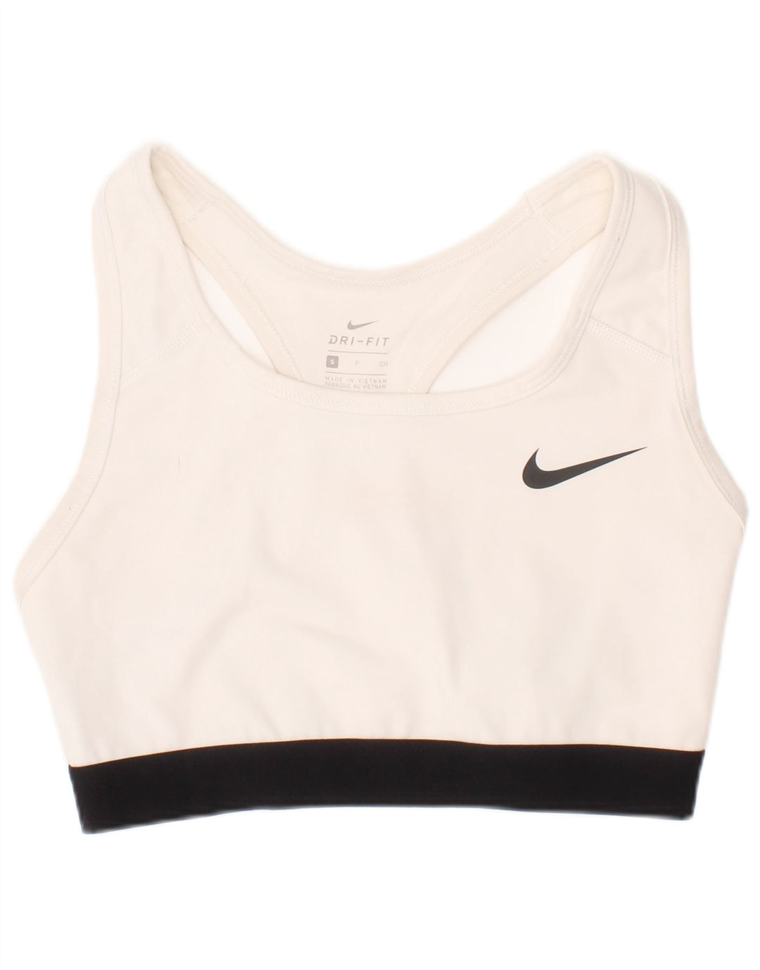 Nike Mujer Dri Fit Sport Bra Top Pequeño Blanco Poliéster Deportes