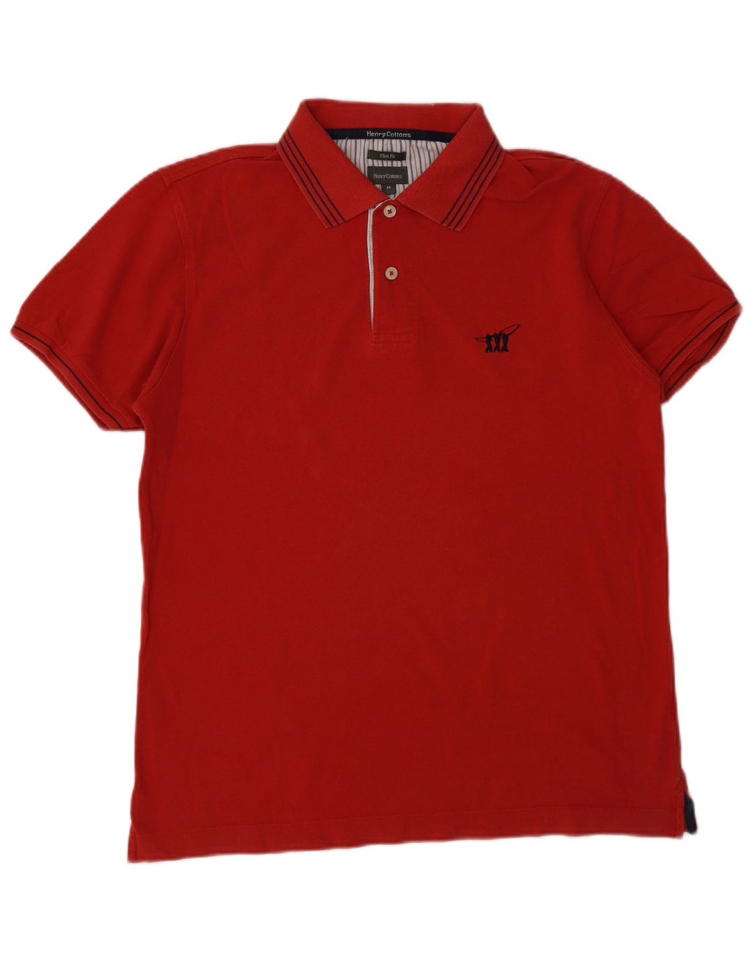 Henry Cottons Polo Slim Fit para hombre de algodón rojo mediano