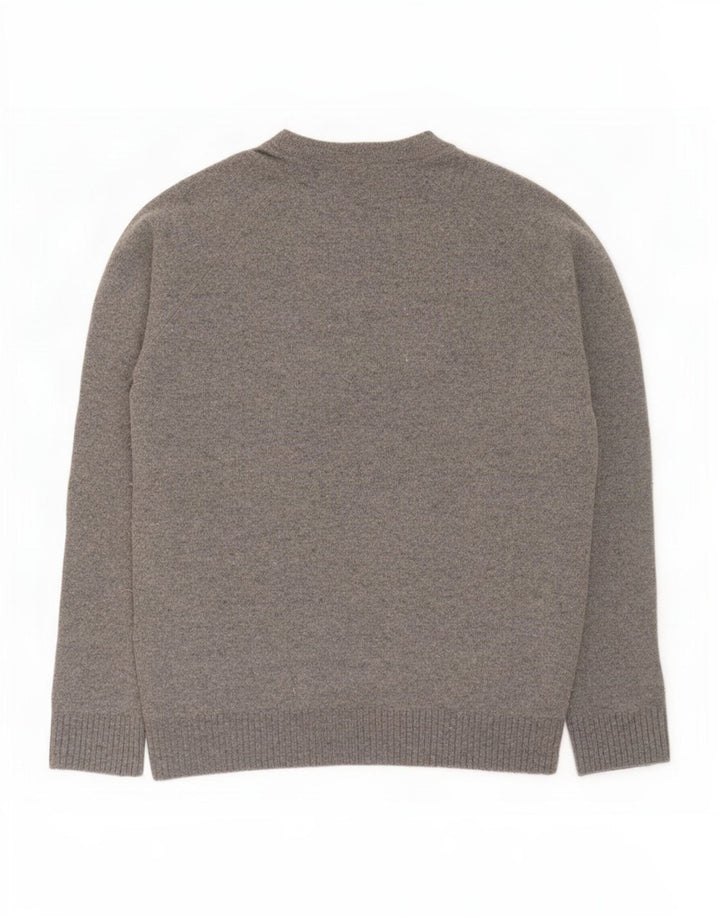 Zara Hombre Jersey Cuello Barco Jersey Small Lana Gris