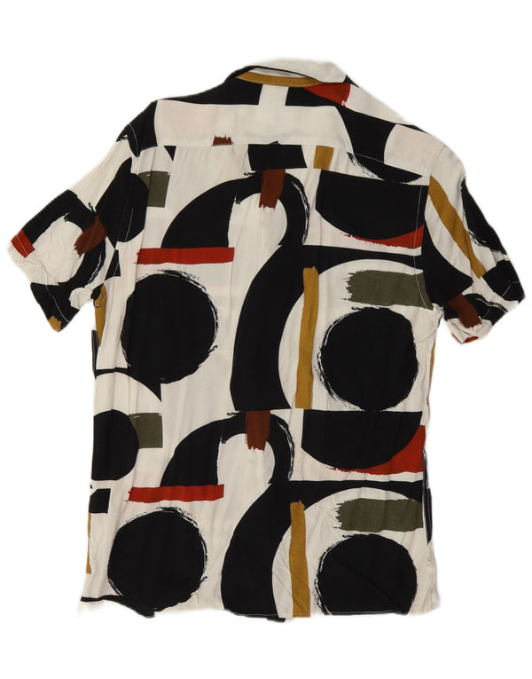 Zara Hombre Camisa Relaxed Fit Manga Corta Pequeño Multicolor Geométrico