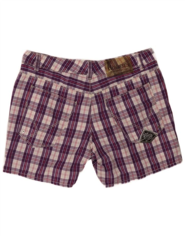 Roy Rogers Bañador Mujer W34 Large Poliamida A Cuadros Morado