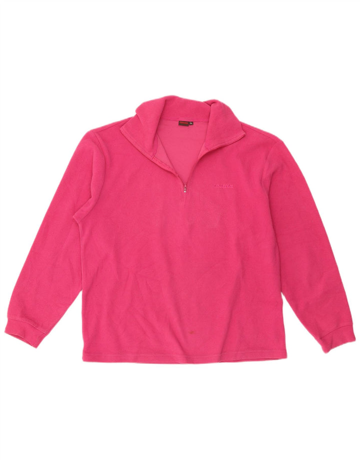 Jersey de forro polar con cuello y cremallera para mujer Invicta UK 14 Poliéster rosa medio