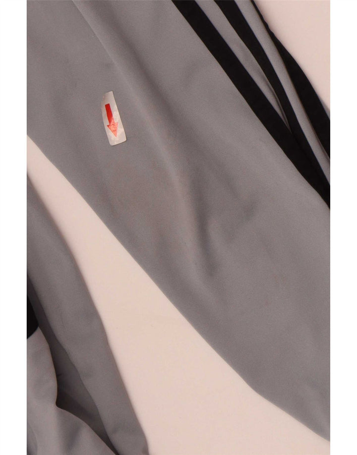 Adidas Hombre Top Manga Larga XL Gris Colorblock Poliéster
