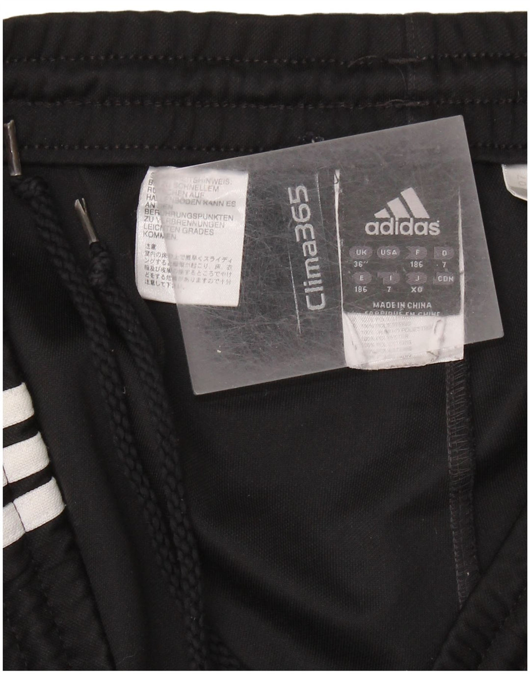 ADIDAS Mens Clima 365 Chándal Pantalones Grande Negro Poliéster