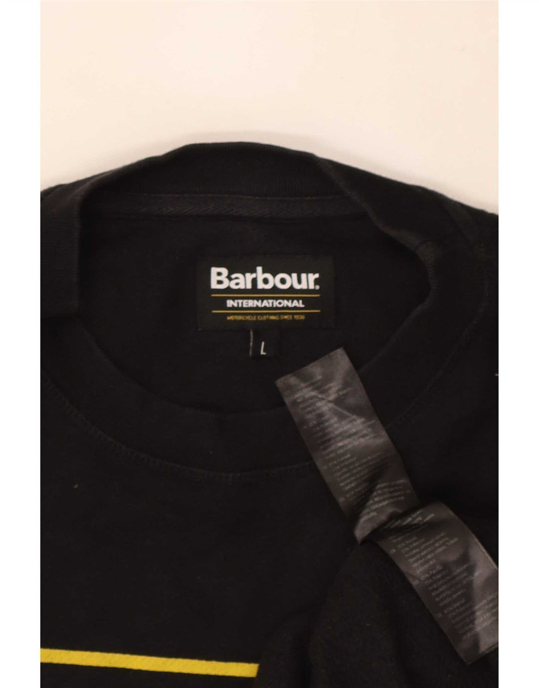 Barbour Hombre Sudadera Estampada Jumper Grande Algodón Negro