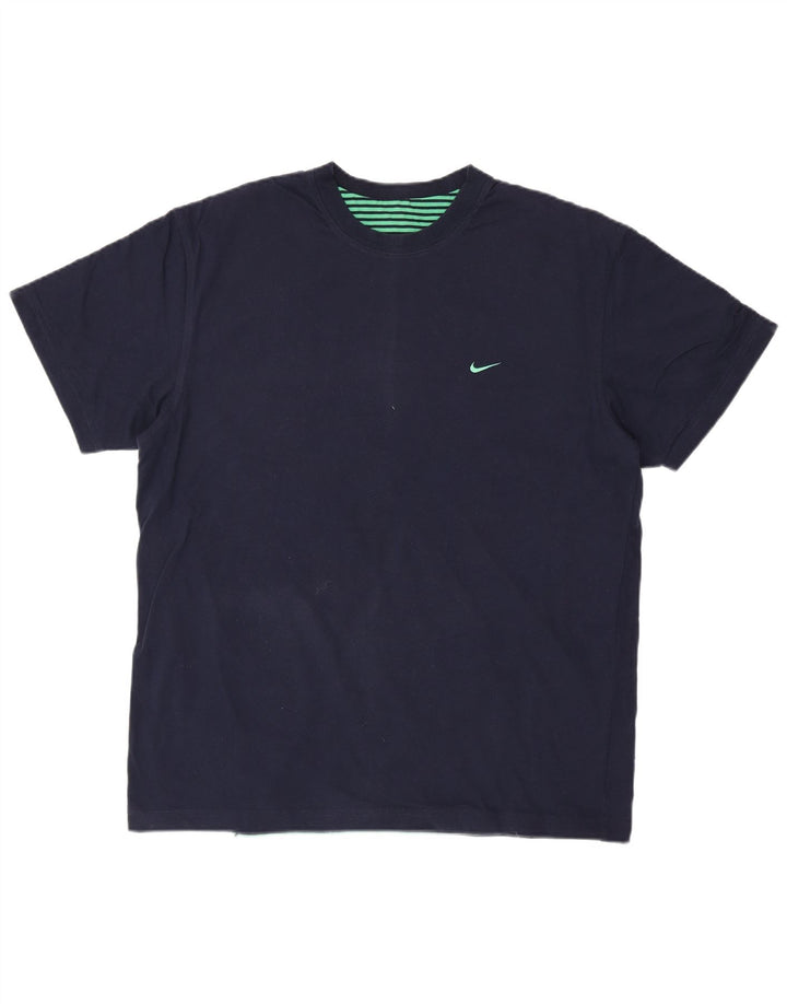 Camiseta NIKE Hombre Top Large Azul Marino Algodón