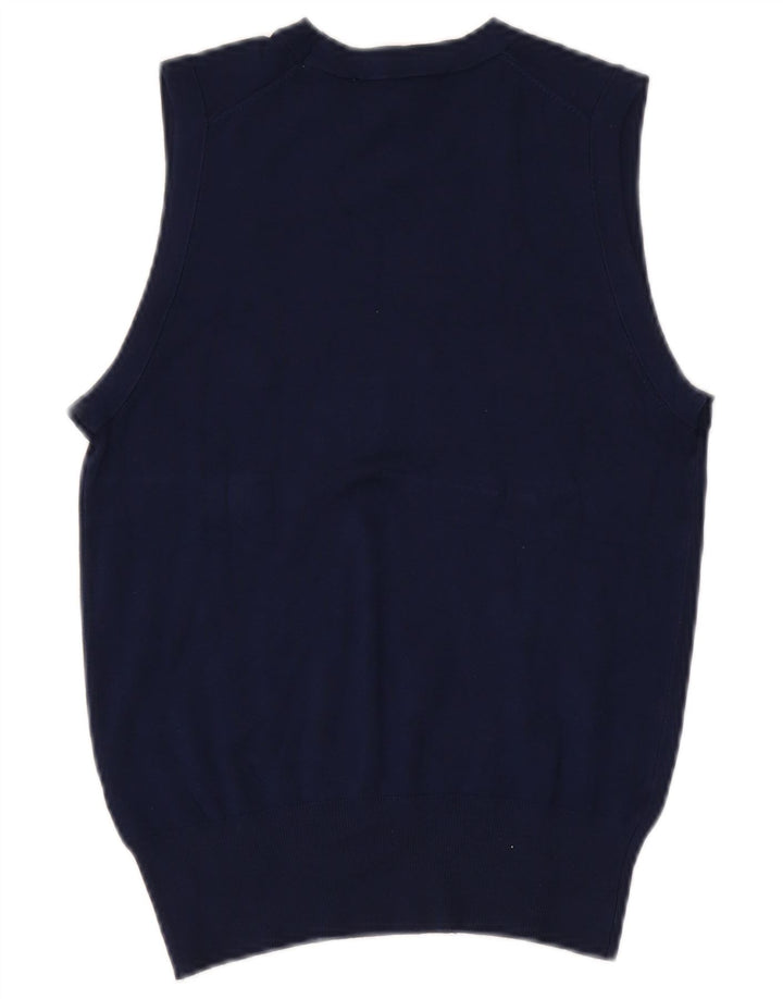Zara Mujer Chaleco Sin Mangas UK 10 Small Azul Marino