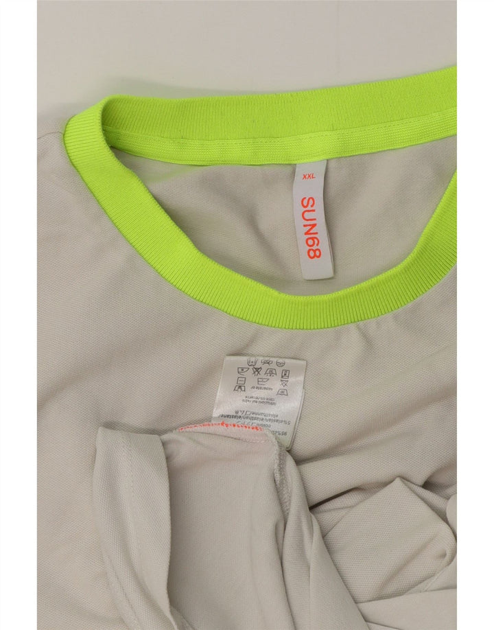 Sun68 Camiseta gráfica para hombre Top 2XL Algodón gris