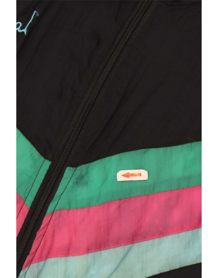 Creation Chaqueta de chándal para hombre XL Negro Colorblock Poliamida