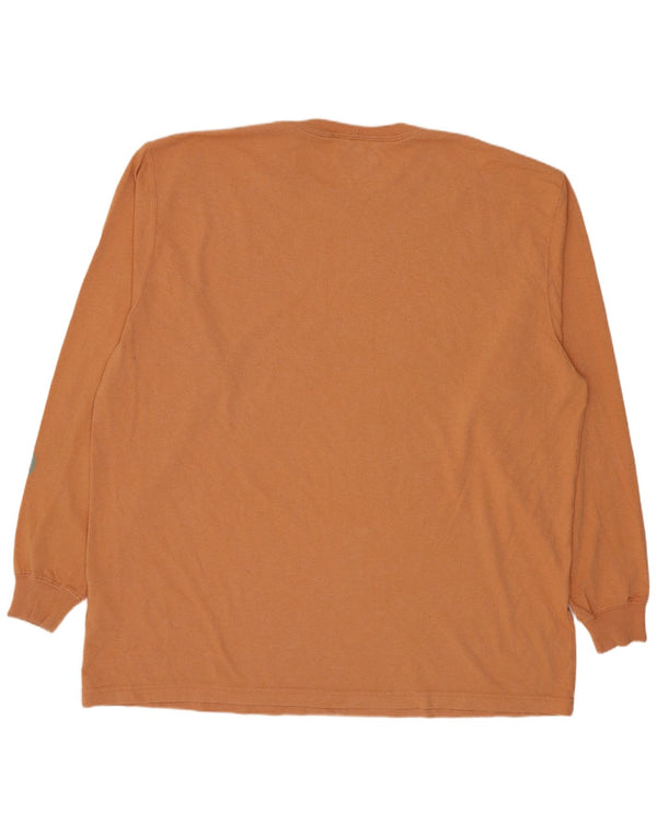 Carhartt Mens Loose Fit Graphic Top Manga Larga XL Algodón Naranja