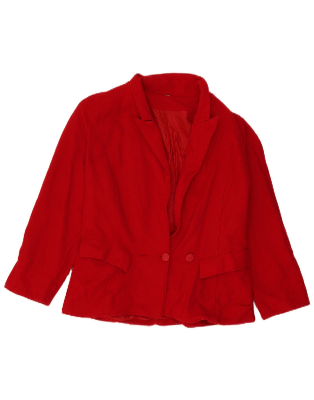 Vintage mujer chaqueta blazer de doble pecho IT 42 lana roja mediana